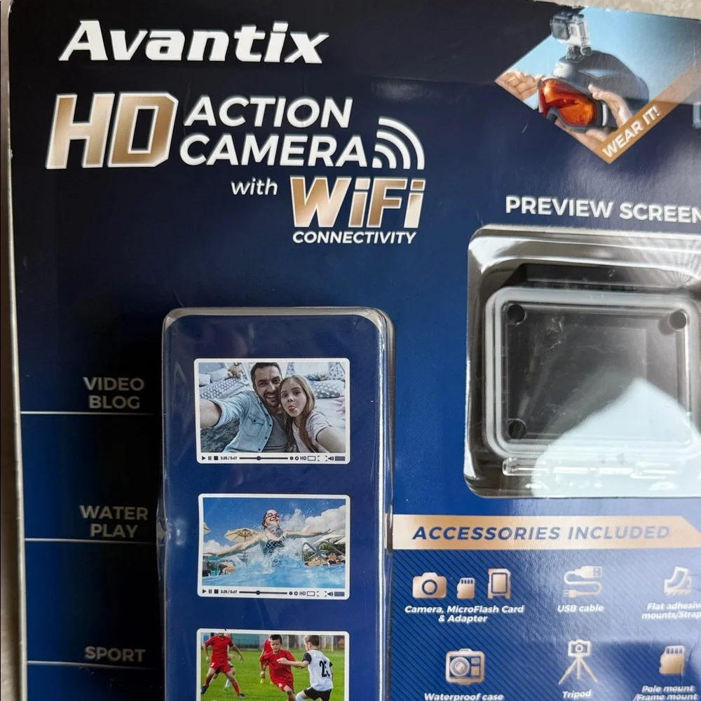 AvantiX HD Action Camera - Black
